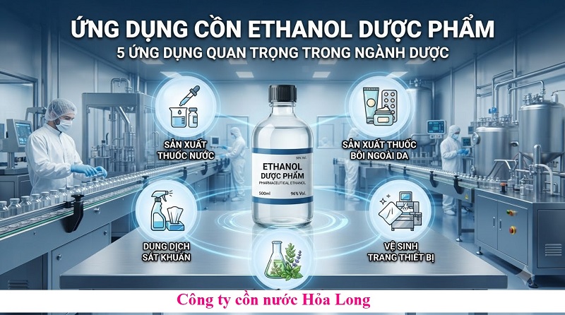 Cồn Ethanol Dược Phẩm Đạt Chuẩn GMP – Nguyên Liệu Quan Trọng Cho Ngành Dược
